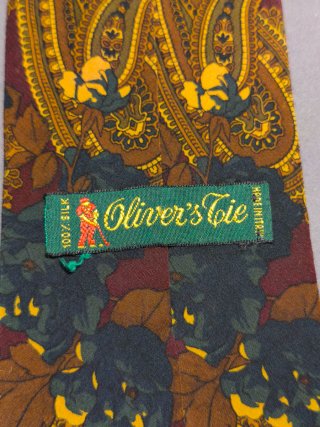 Cravatta fantasia floreale paisley vintage in seta