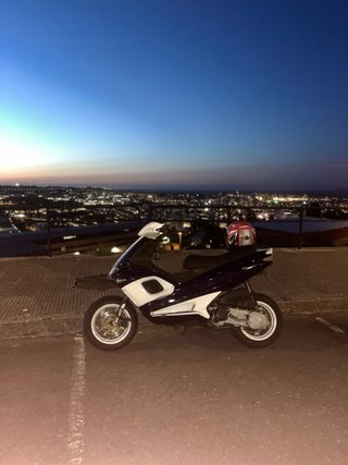 Gilera Runner 50 azul y blanco