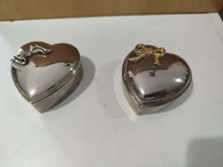 Joyero Vintage Corazón Plateado