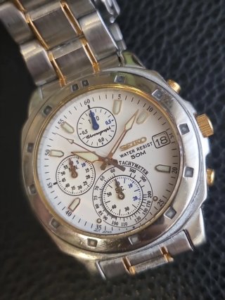 Seiko V657-9029 Chronograph Vintage Oro/Plata
