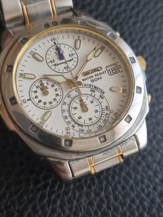 Seiko V657-9029 Chronograph Vintage Oro/Plata