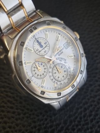 Seiko V657-9029 Chronograph Vintage Oro/Plata