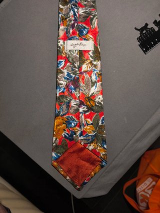Cravatta vintage fantasia floreale Angelo Litrico