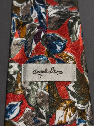 Cravatta vintage fantasia floreale Angelo Litrico