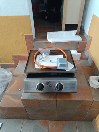 Plancha de Asar Larry House 2 Fuegos Gas