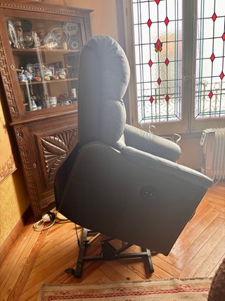 Sillón relax eléctrico piel chocolate Power Lift