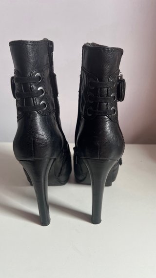 Botines Nine West Piel Talla 37 Negros