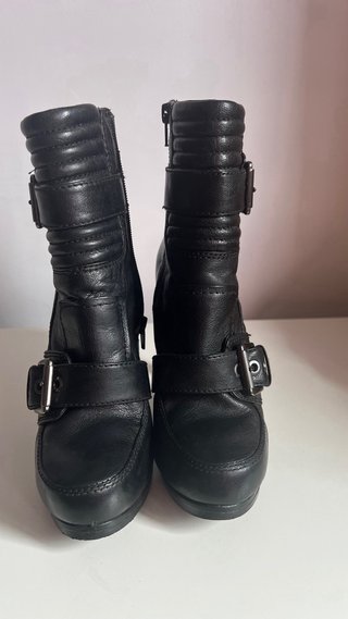 Botines Nine West Piel Talla 37 Negros