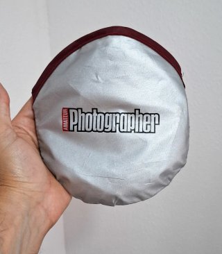 REFLECTOR PLEGABLE 44cm. PLATEADO Y GRIS