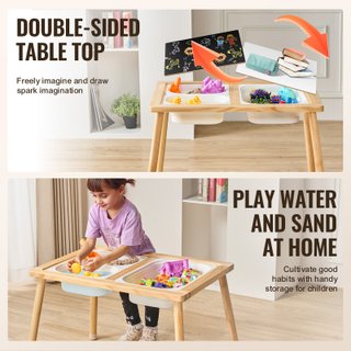 Tavolo Sensoriale Bambini 3 Contenitori Pieghevoli