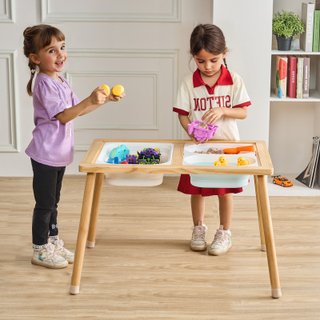 Tavolo Sensoriale Bambini 3 Contenitori Pieghevoli