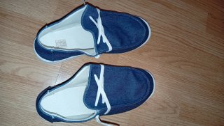 Mocasines de lona azul