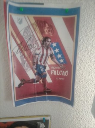Poster Atlético de Madrid firmado por Falcao