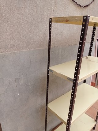Estantería metálica beige 4 baldas