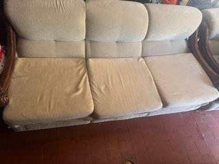 Conjunto Sofá 3 pzas. Y 2 sofas individuales.
