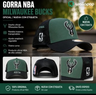 Gorra Milwaukee Bucks NBA Nueva