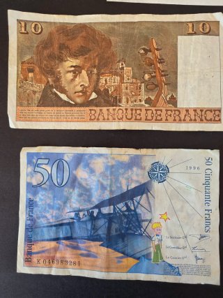 Lote Billetes Franceses.
