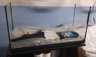 Acuario Negro y Transparente+mueble