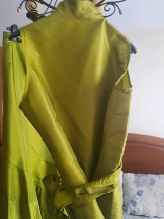Falda larga volantes verde