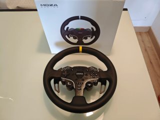 Volante MOZA ES aro 30cm + Levas Carbono magnética