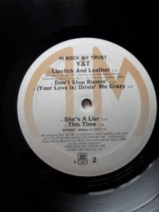 Vinilo Y&T In Rock We Trust