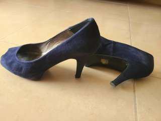 Zapatos de tacón azul talla 40