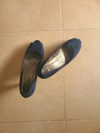 Zapatos de tacón azul talla 40