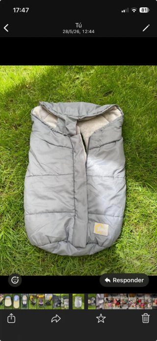 Saco térmico gris para silla de paseo