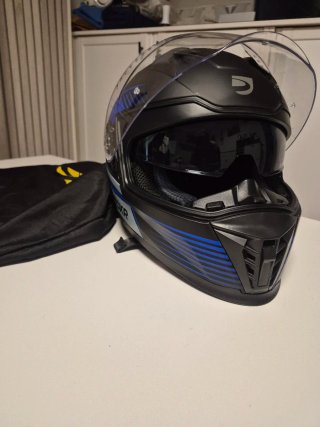 Casco Integral Moto DXR Negro Azul