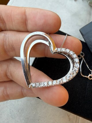 Collana Cuore Argento 925 con Zirconi