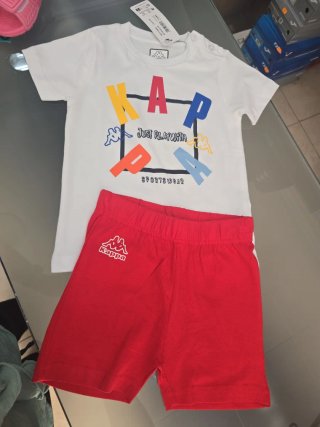 Conjunto Kappa 18 meses blanco y rojo