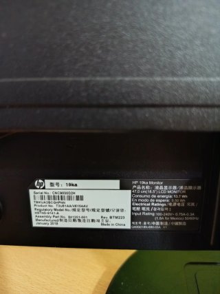 Monitor HP 19ka Negro