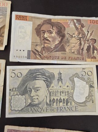 Lote Billetes Franceses  Varios Valores