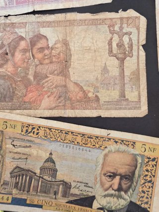 Lote Billetes Franceses  Varios Valores