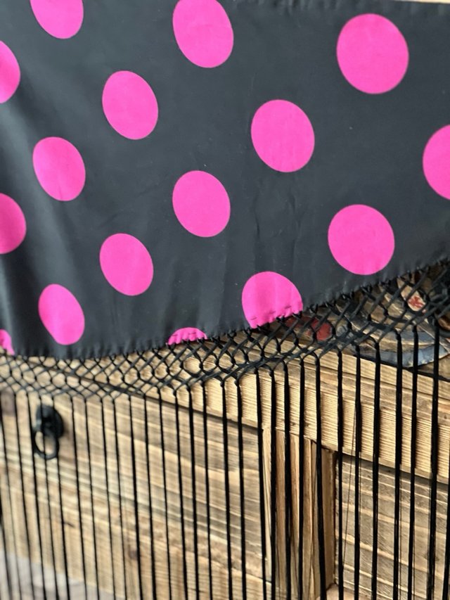 Manton Flamenco Negro Lunares Rosa