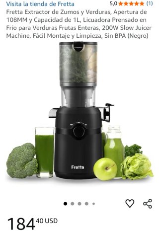 Licuadora Fretta Extractor Jugo