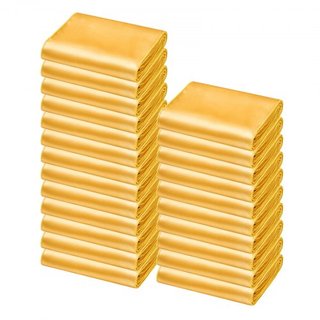 Fajas de Silla de Satén, 50PCS Lazos de Cinta para Sillas, 7 x 108 pulgadas, Decoración de Boda en Oro, para Ceremonia de Boda, Fiesta de Bebé, Eventos, Decoración de Funda de Silla para Banquete