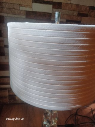 Lámparas de mesa cristal y tela