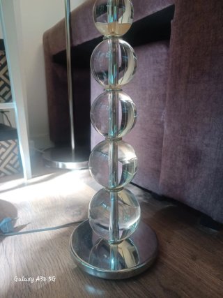Lámparas de mesa cristal y tela