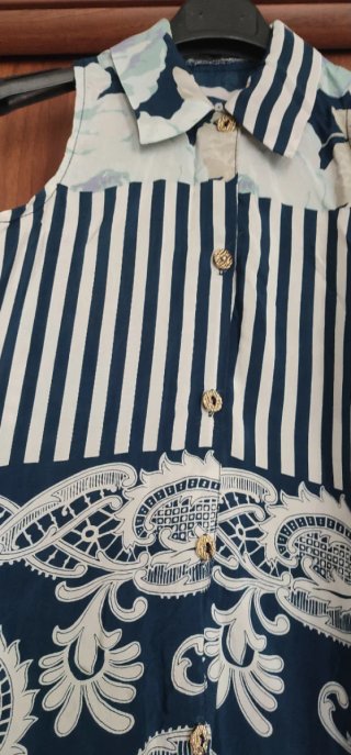 Camiciona premaman fantasia righe e fiori