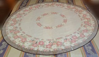 Tovaglia rotonda in cotone 163 cm diametro