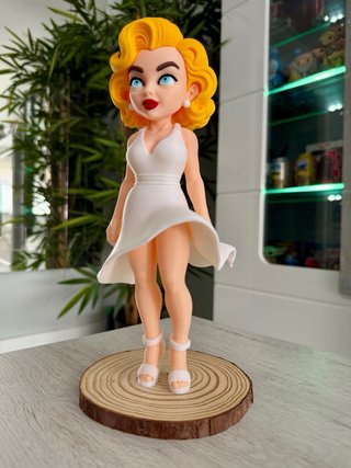 Figura Marilyn Monroe Vestido Blanco