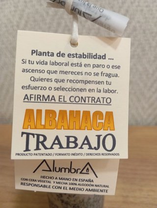 Vela Albahaca Trabajo Hecha a Mano España