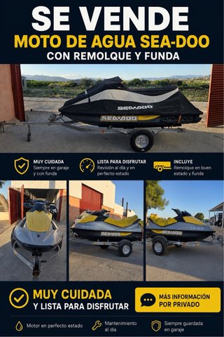 Moto de agua Sea-Doo con remolque y funda