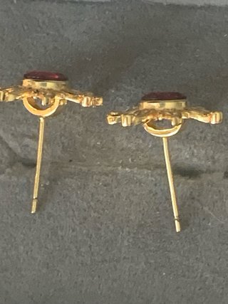 Pendientes Sol Granates Plata 925