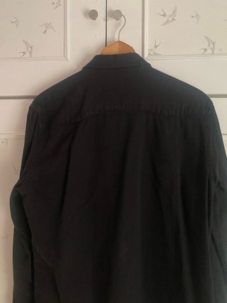 Camisa vaquera Zara Man negra Talla L