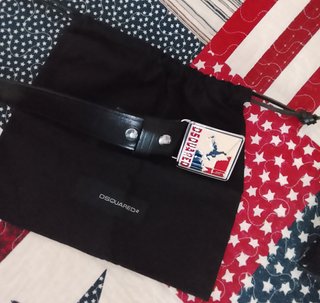 Cintura Dsquared2 in pelle nera
