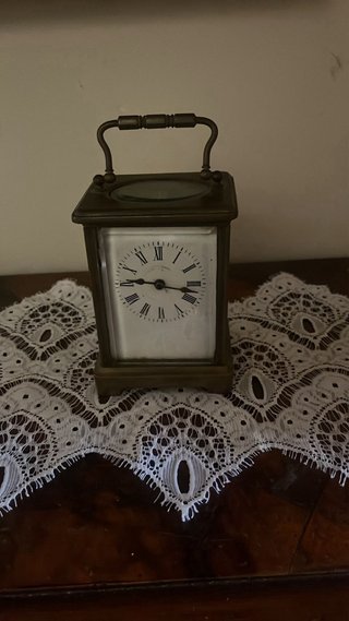Orologio da viaggio carriage clock ottone vintage