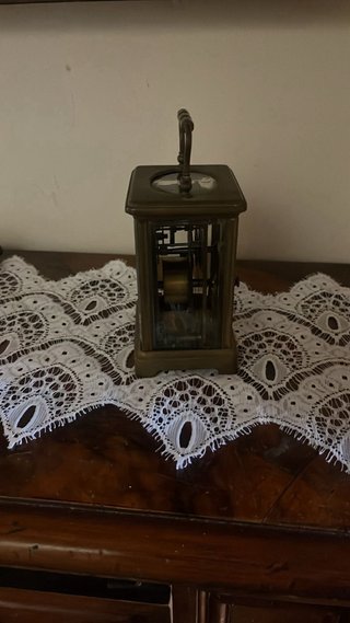 Orologio da viaggio carriage clock ottone vintage