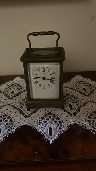 Orologio da viaggio carriage clock ottone vintage